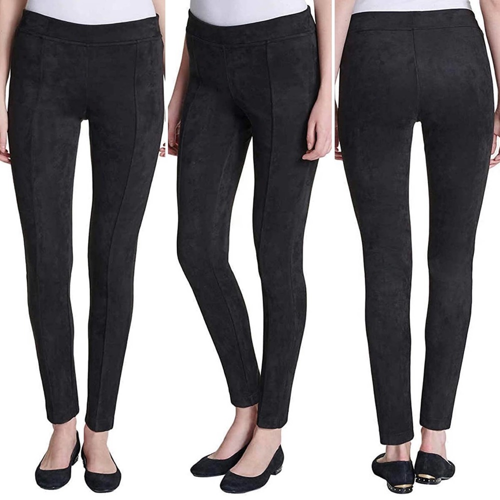 Andrew Marc Faux Suede Pants Slim Leggings Size Small Stretch Stretchy